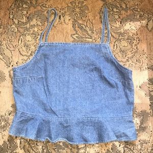 American Eagle denim cropped top